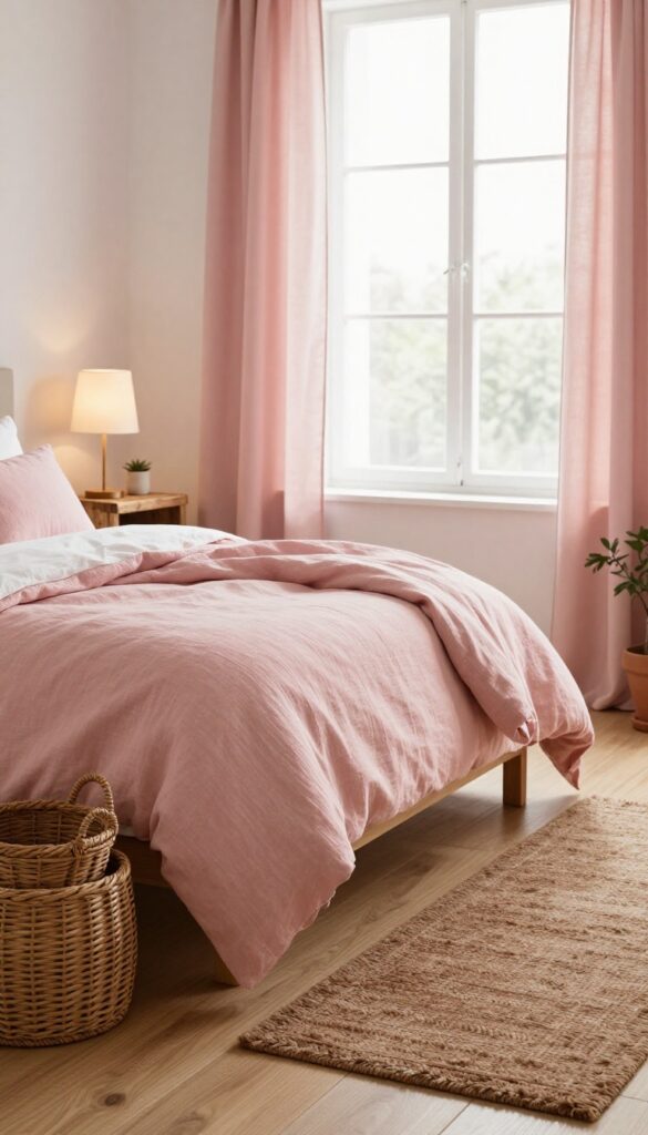 8. Pink and Brown Layered With Natural Textures idea