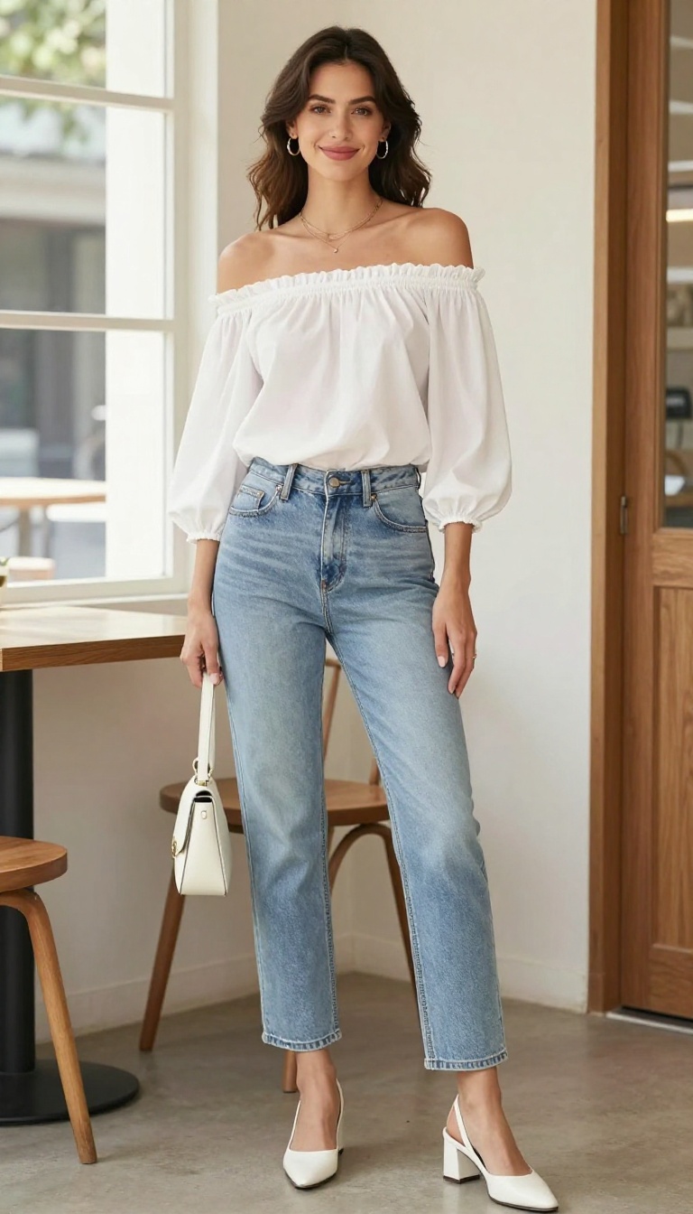 7. The Off-the-Shoulder Top: Flirty and Fun