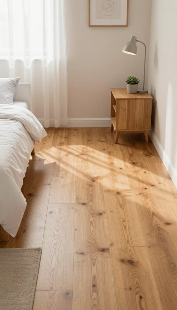 6. Brown Wood Flooring for Instant Warmth idea