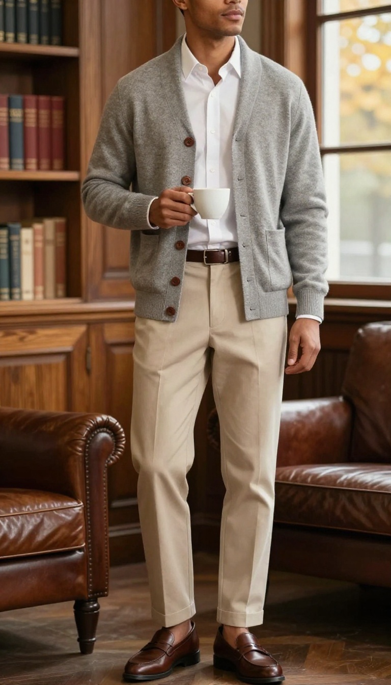 12. The Cardigan and Shirt Combo