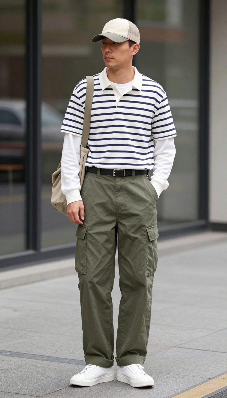 2. Trucker Hat and Layered Polos