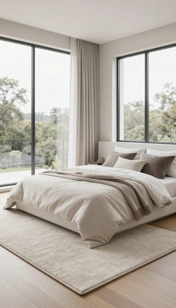 5. Soft Textures to Balance Modern Lines idea