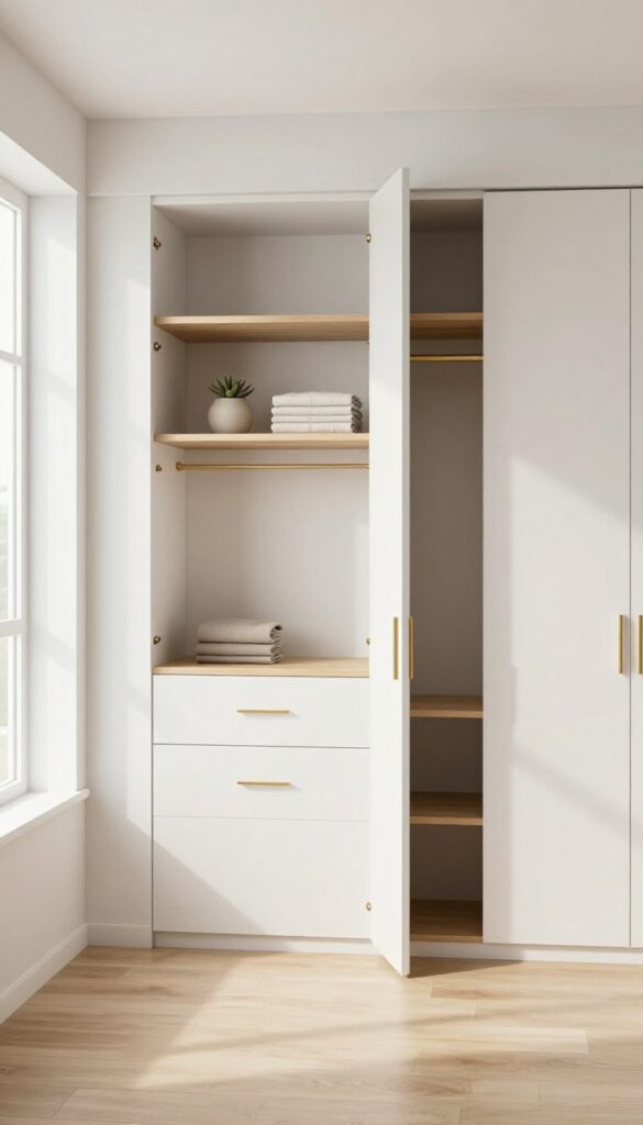3. Open Wardrobe with Clean Lines idea