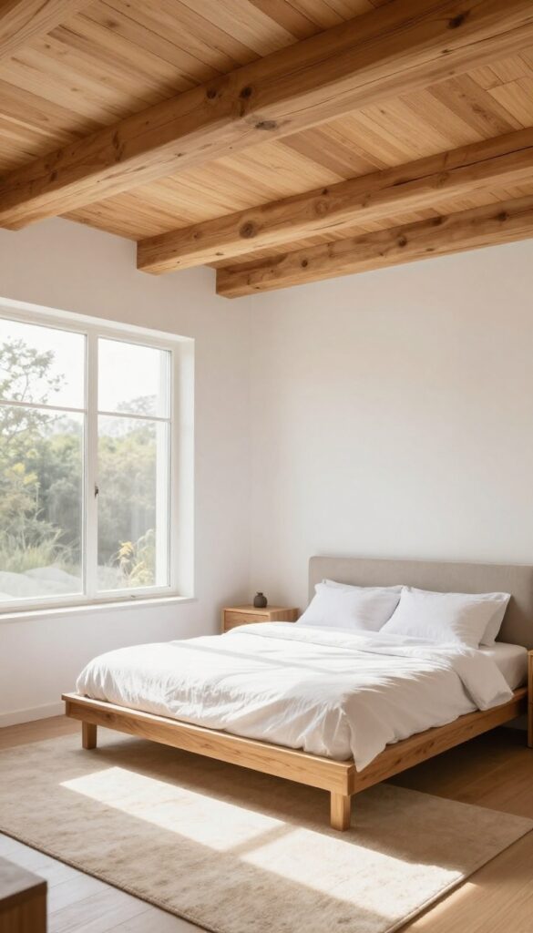 7. Exposed Wood Ceiling Beams idea