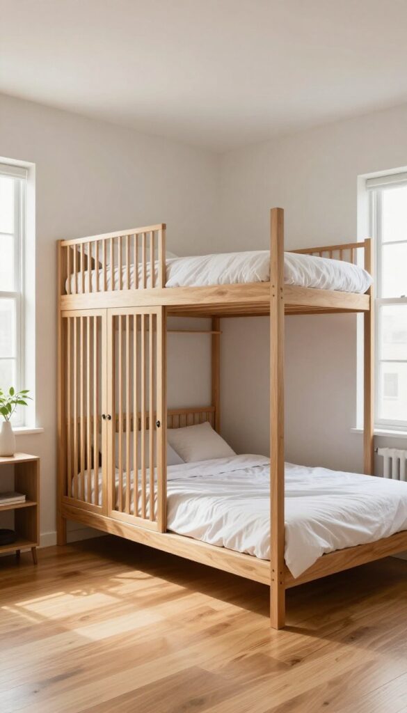 5. Closet-Integrated Loft Bed idea