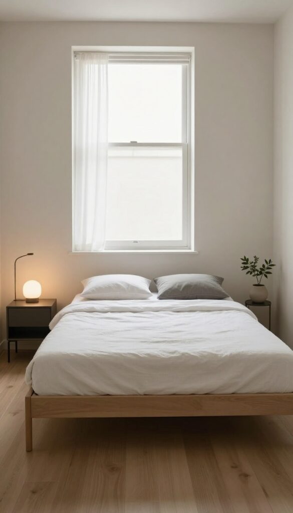 1. Centered Bed With Flexible Side Space idea
