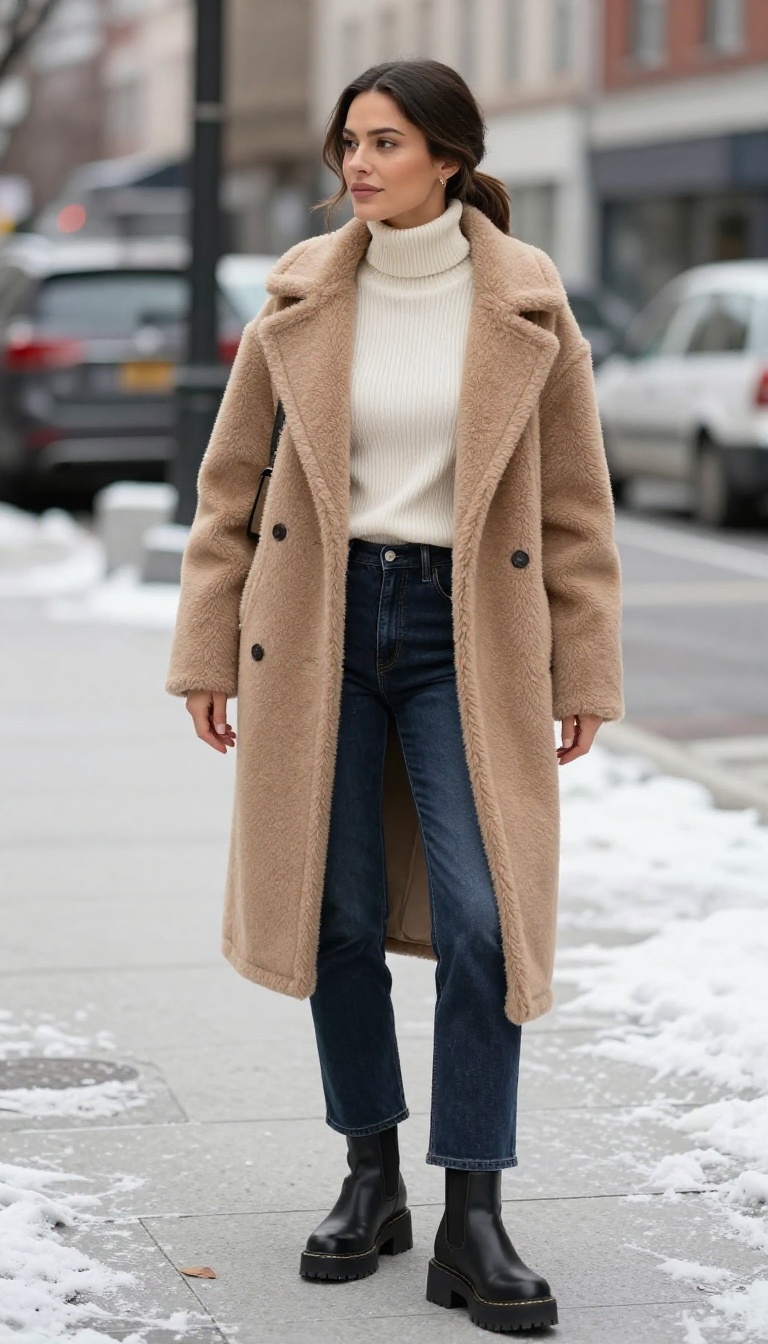 5. Flared Jeans and Platform Boots for a Retro Twist