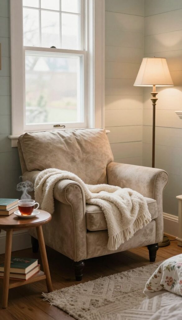 6. Cozy Reading Nooks with Mismatched Seating idea