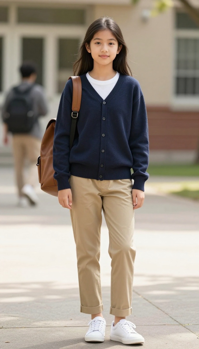 4. The Preppy Cardigan and Chinos
