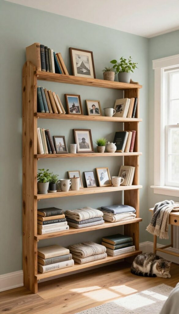7. Open Shelving with Personal Objects idea