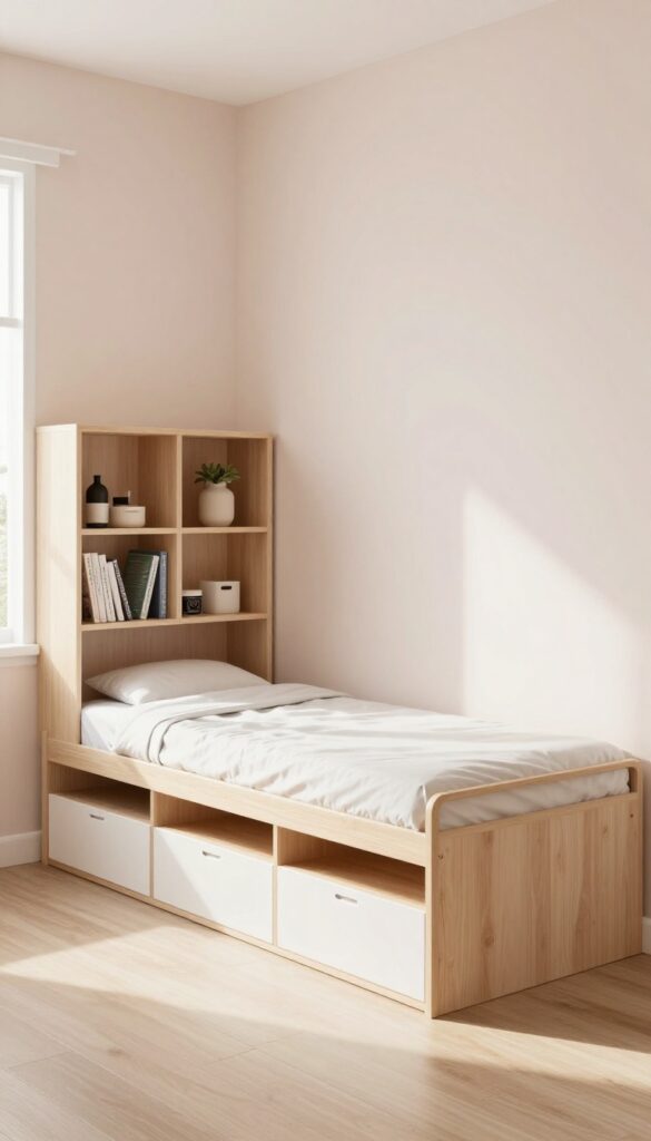 2. Built-In Storage Around the Bed idea