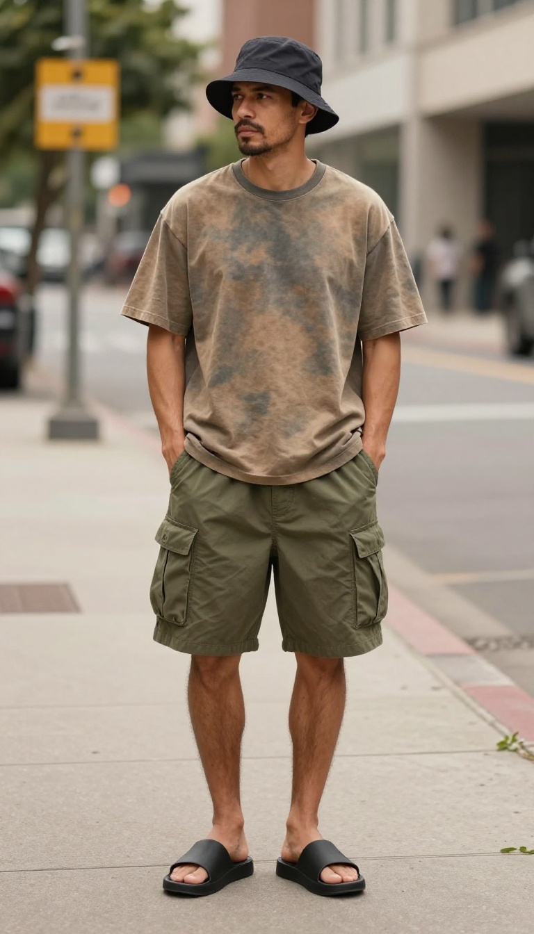 5. Graphic Tee and Cargo Shorts