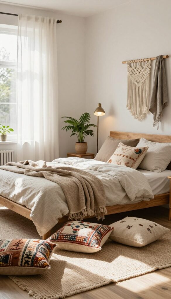 1. Layered Textiles That Feel Collected, Not Matched idea