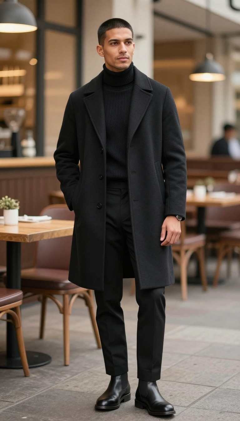 12. The All-Black Ensemble with Textural Contrast