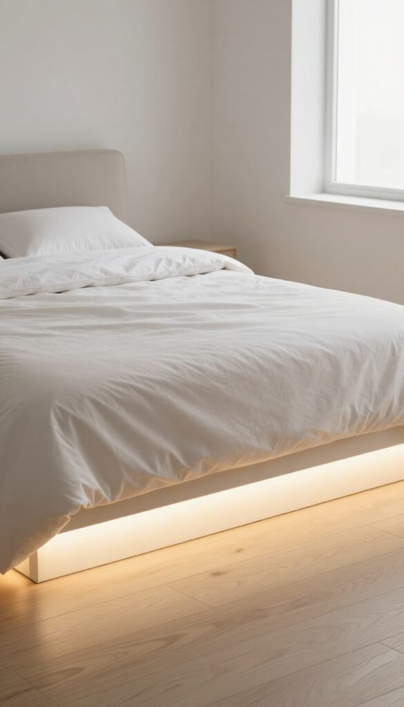 2. LED Light Strips Under the Bed Frame idea
