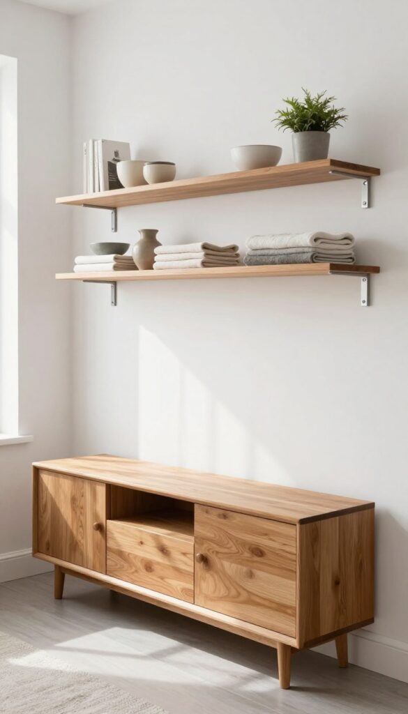 9. Built-In Look Storage That Doubles as Decor idea