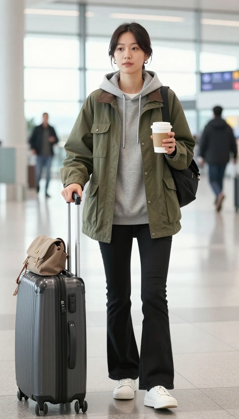 11. Hoodie and Utility Jacket for Travel Days