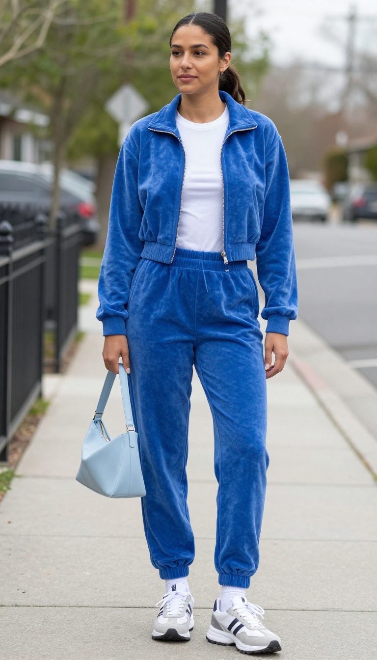 3. Velour Track Jacket and Matching Pants