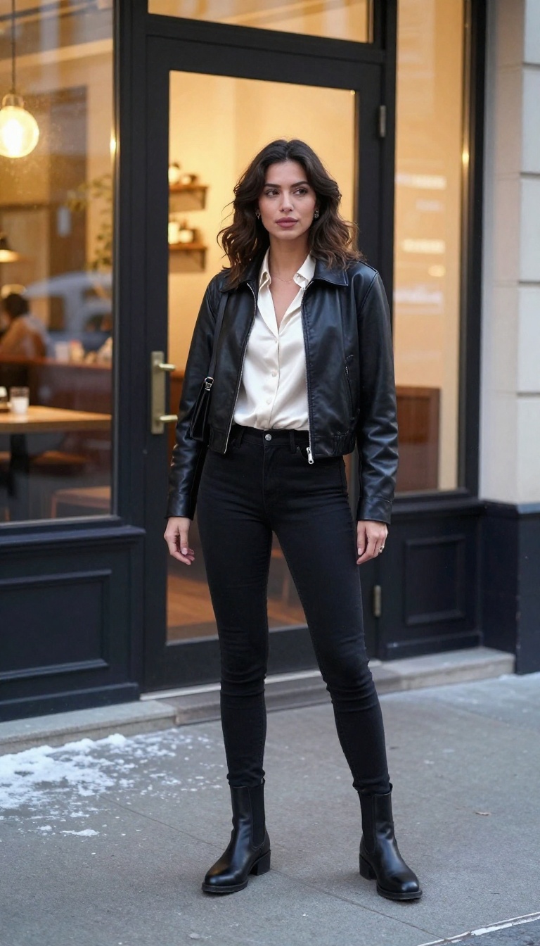 3. Black Jeans and Heeled Chelsea Boots for Date Night