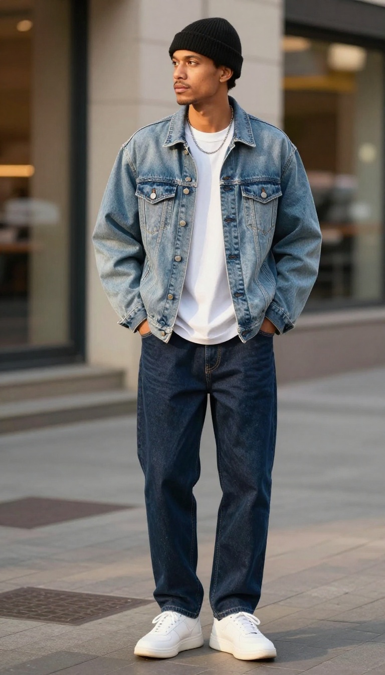 3. Denim on Denim with a Modern Fit